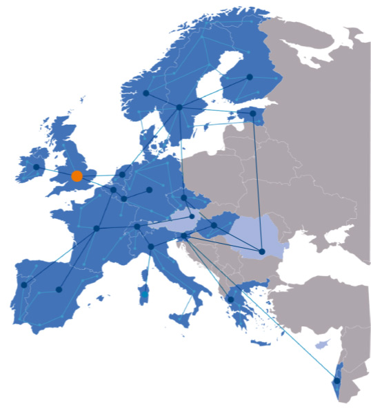 Map of countries involved in ELIXIR-STEERS