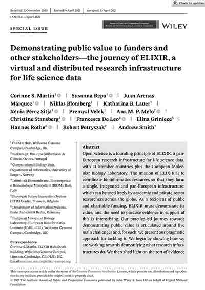 Demonstrating public value to funders paper